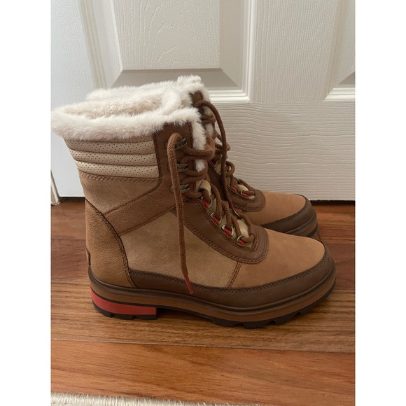 Sorel Womens Lennox Lace Cozy Waterproof Brown Boot Size 9 - Picture 2 of 8